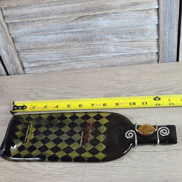 Fantesca Melted Flattened Wine Bottle Charcuterie Board Snack Cheese Tray - Picture 6 of 11